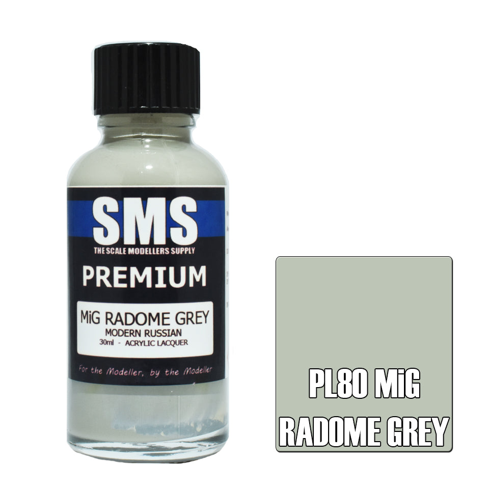 Air Brush Paint 30ml Premium Mig Radome Grey Acrylic Lacquer Scale Modellers Supply | Formula