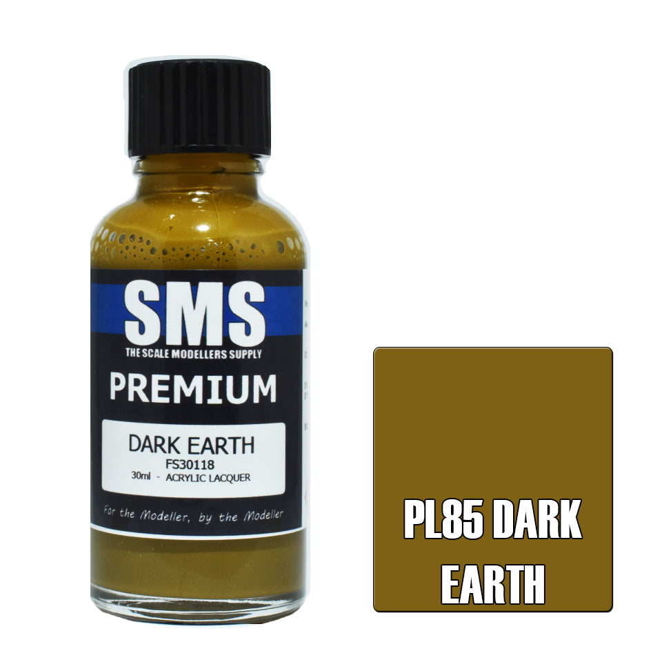 Air Brush Paint 30ml Premium Dark Earth Acrylic Lacquer Scale Modellers Supply | Formula