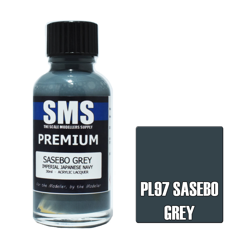 Airbrush Paint 30ml Premium Sasebo Grey (Ijn) Acrylic Lacquer Scale Modellers Supply | Formula