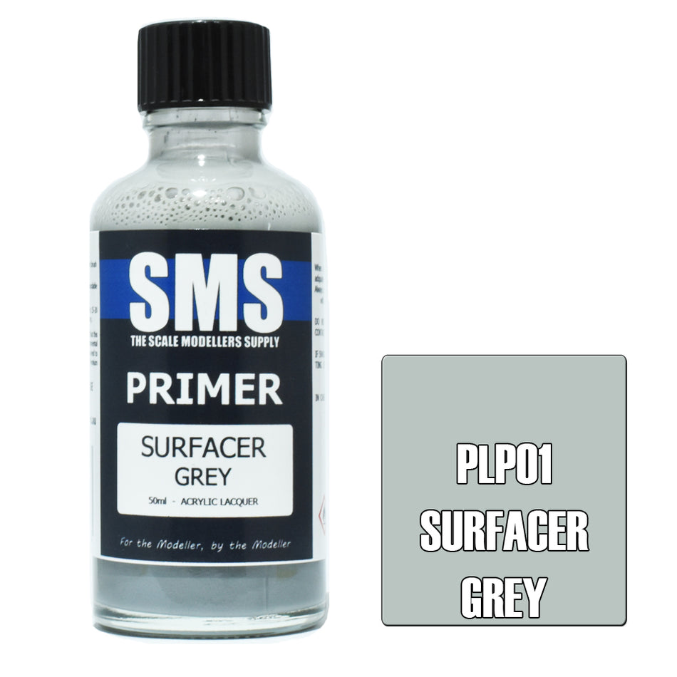 Airbrush Paint 50ml Primer Surfacer Grey Acrylic Lacquer Scale Modellers Supply | Formula