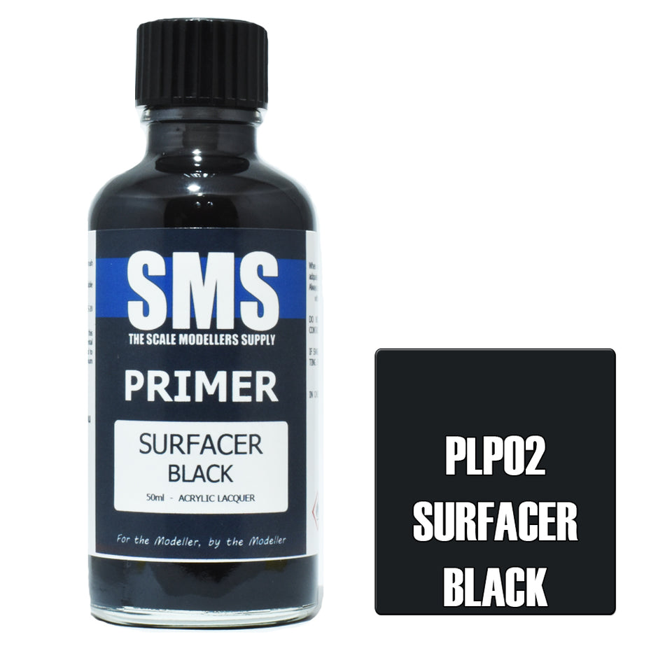 Airbrush Paint 50ml Primer Surfacer Black Acrylic Lacquer Scale Modellers Supply | Formula
