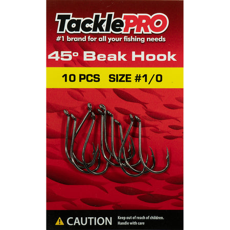 TacklePro 45deg. Beak Hook #1/0 - 10pc | ISL