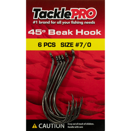 TacklePro 45deg. Beak Hook #7/0 - 6pc | ISL