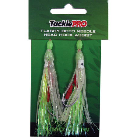 TacklePro Flashy Octopus Assist Hook - Lumo Glow - 2pc | ISL
