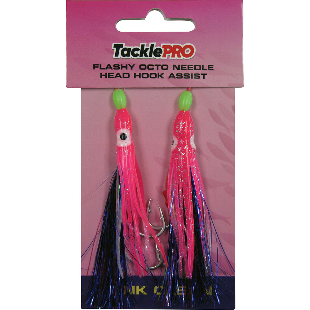 TacklePro Flashy Octopus Assist Hook - Pink 2pc | ISL
