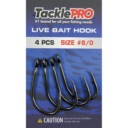TacklePro Live Bait Hook #8/0 - 4pc | ISL
