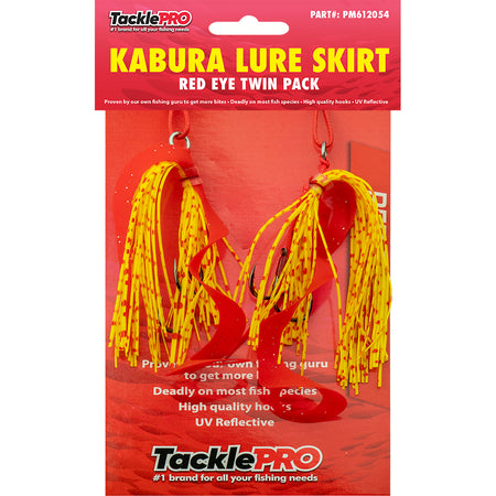 TacklePro Kabura Lure Skirt - Red Eye (Twin Pack) | ISL