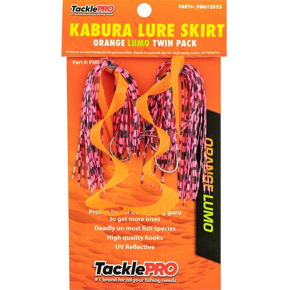 TacklePro Kabura Lure Skirt - Orange/Lumo (Twin Pack) | ISL