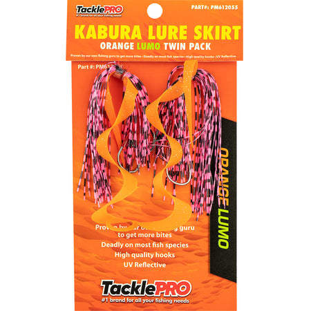 TacklePro Kabura Lure Skirt - Orange/Lumo (Twin Pack) | ISL