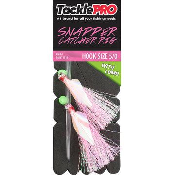 TacklePro Snapper Catcher rig 5/0 hook pink with lumo coating