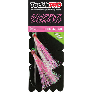 TacklePro Snapper Catcher Pink & Lumo 7/0 hook fishing rig