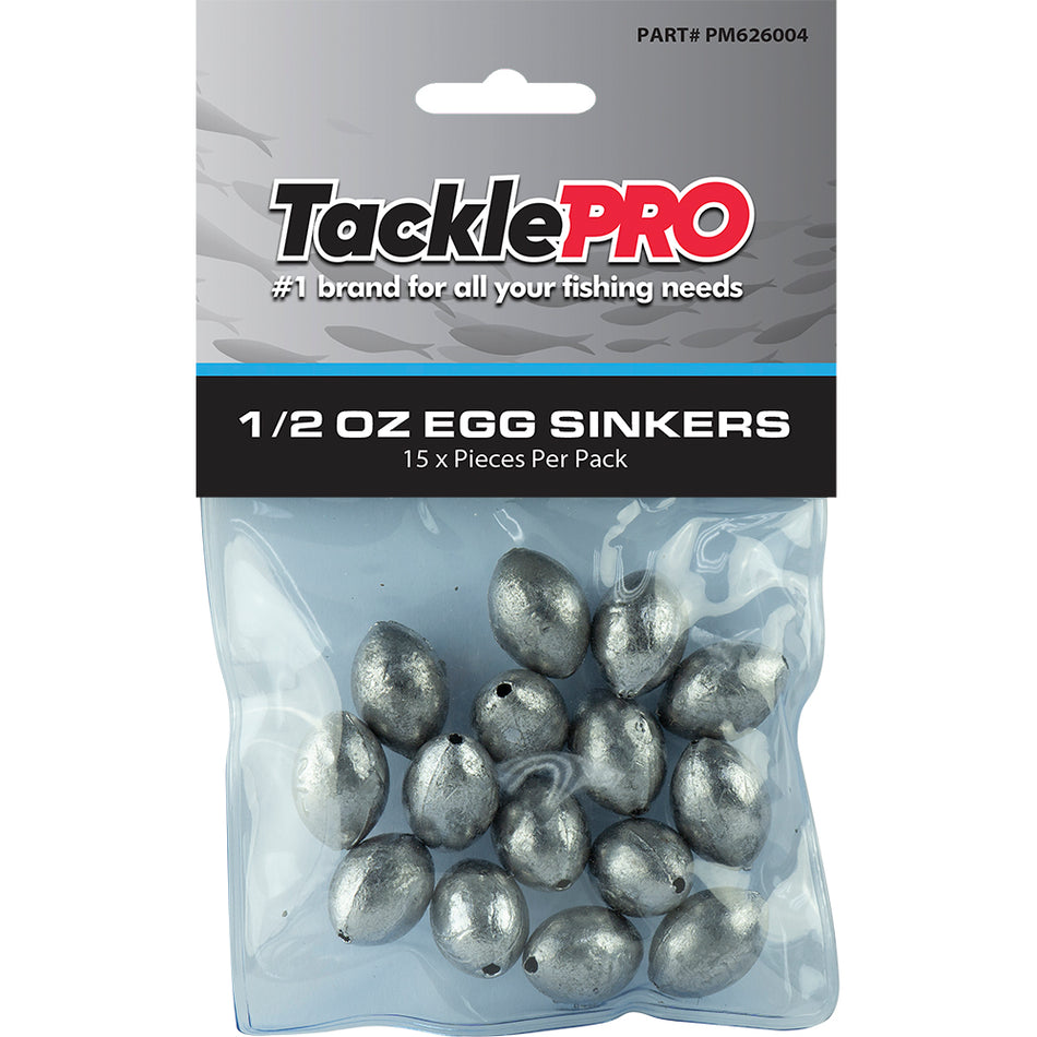 TacklePro Egg Sinker 1/2oz - 15pc**