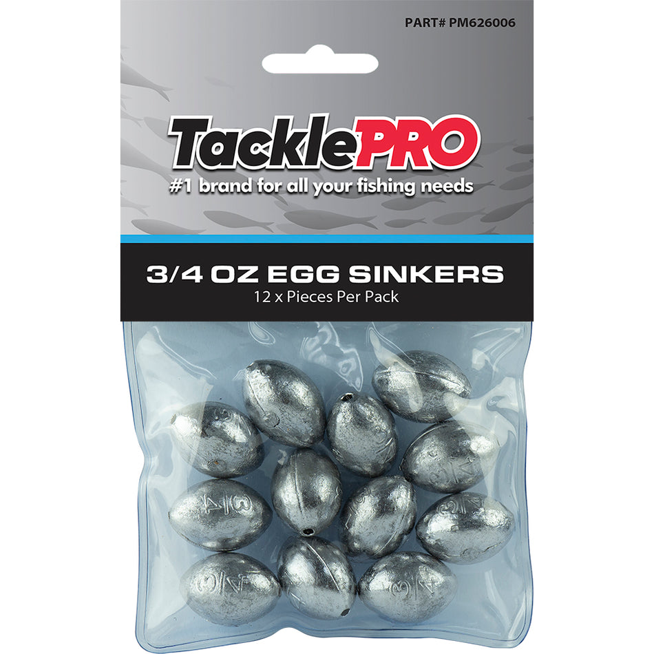 TacklePro Egg Sinker 3/4oz - 12pc**