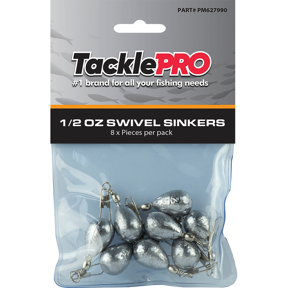 TacklePro Swivel Sinker 1/2oz - 8pc