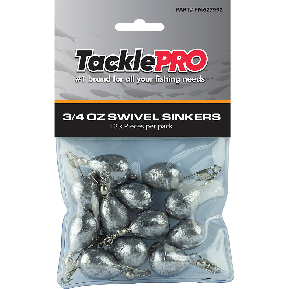 TacklePro Swivel Sinker 3/4oz - 12pc