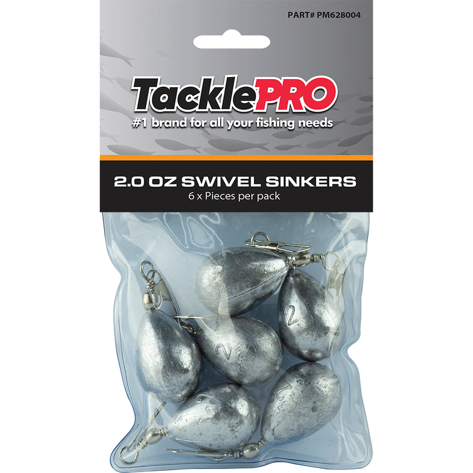 TacklePro Swivel Sinker 2.0oz - 6pc