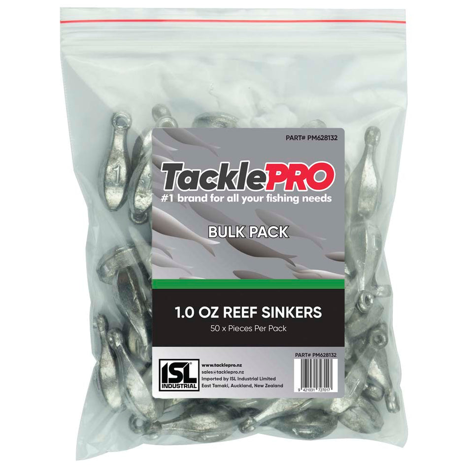 TacklePro Reef Sinker 1.0oz - Bulk Pack - 50 Piece Pack