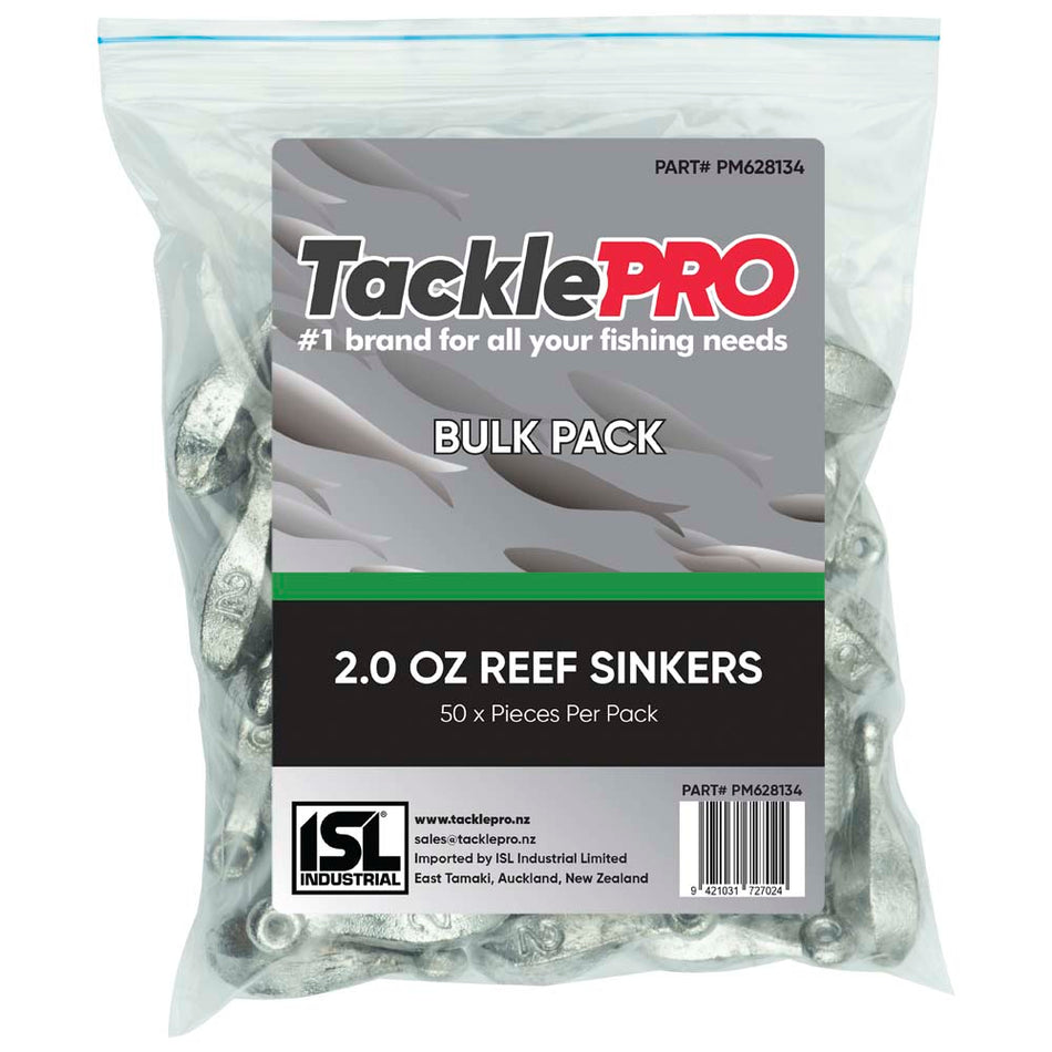 TacklePro Reef Sinker 2.0oz - Bulk Pack - 50 Piece Pack