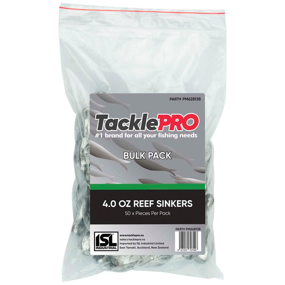 TacklePro Reef Sinker 4.0oz - Bulk Pack - 25 Piece Pack