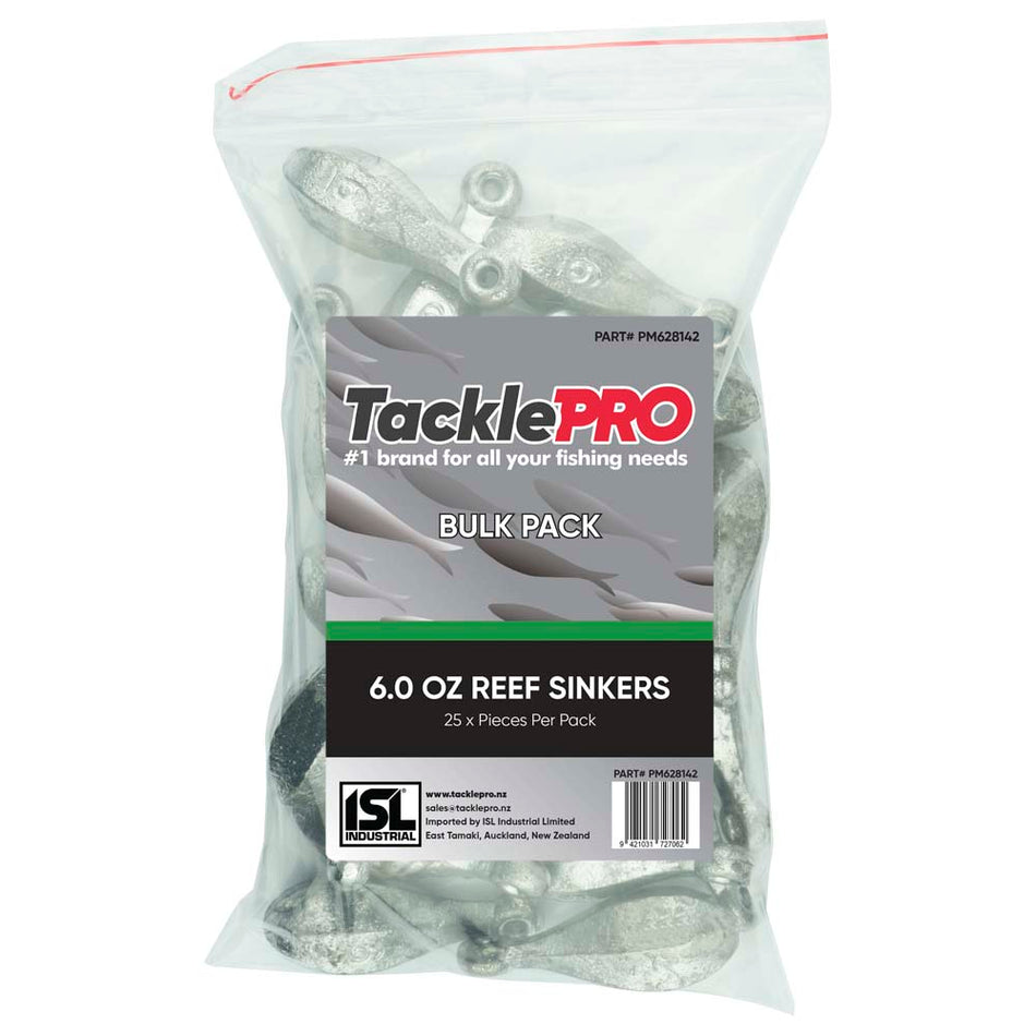 TacklePro Reef Sinker 6.0oz - Bulk Pack - 25 Piece Pack