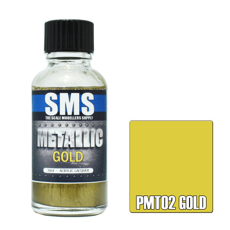 Airbrush Paint 30ml Metallic Gold Acrylic Lacquer Scale Modellers Supply | Formula