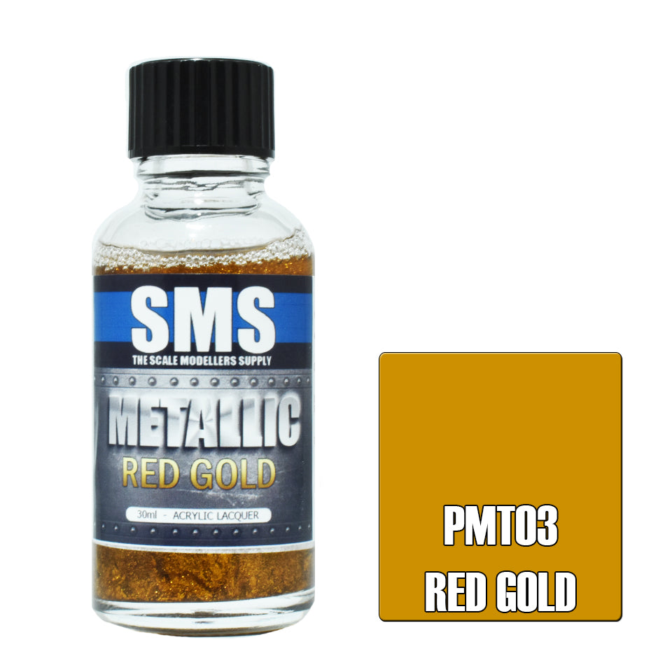 Airbrush Paint 30ml Metallic Red Gold Acrylic Lacquer Scale Modellers Supply | Formula
