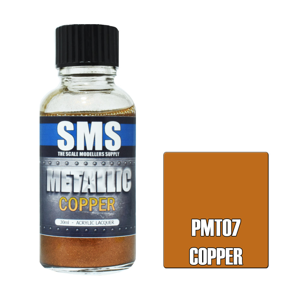 Air Brush Paint 30ml Metallic Copper Acrylic Lacquer Scale Modellers Supply | Formula