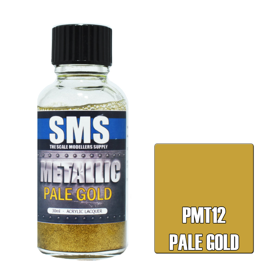 Air Brush Paint 30ml Metallic Pale Gold Acrylic Lacquer Scale Modellers Supply | Formula