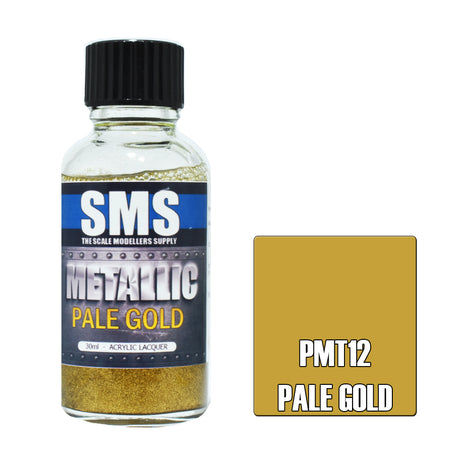 Air Brush Paint 30ml Metallic Pale Gold Acrylic Lacquer Scale Modellers Supply | Formula