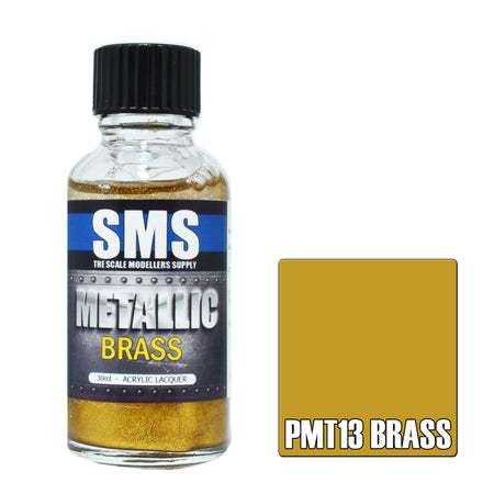 Air Brush Paint 30ml Metallic Brass Acrylic Lacquer Scale Modellers Supply | Formula