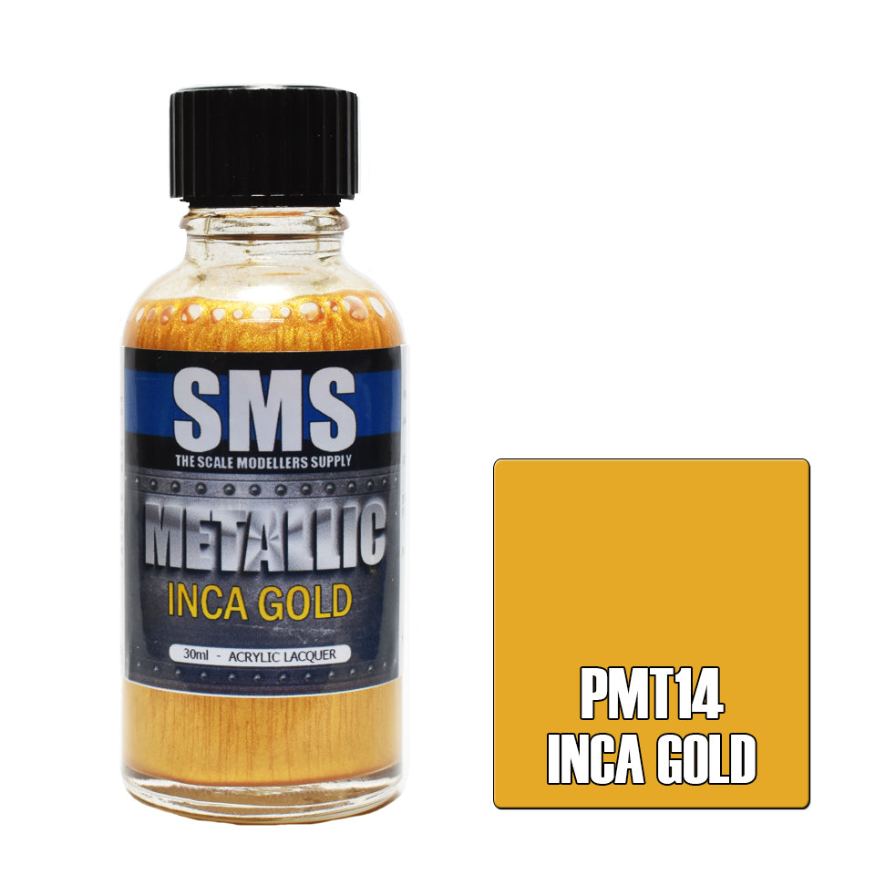 Air Brush Paint 30ml Metallic Inca Gold Acrylic Lacquer Scale Modellers Supply | Formula