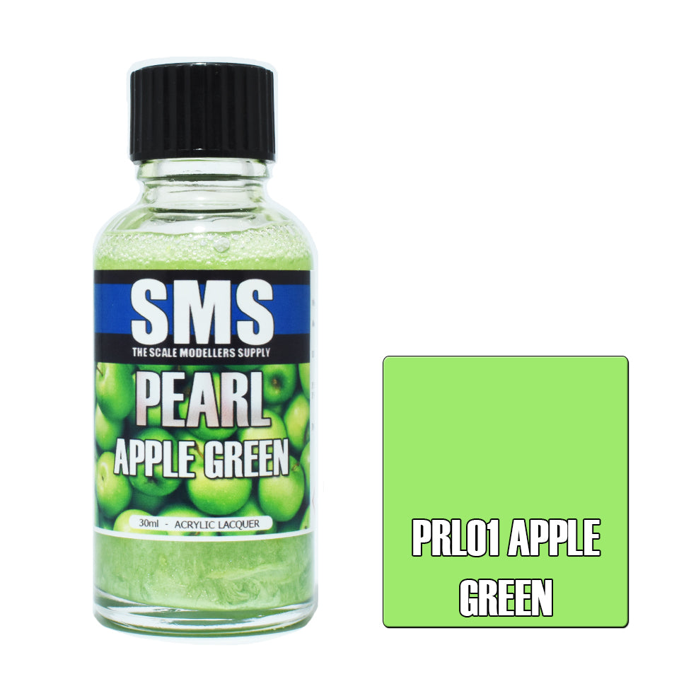 Airbrush Paint 30ml Pearl Apple Green Acrylic Lacquer Scale Modellers Supply | Formula
