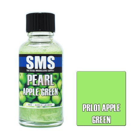 Airbrush Paint 30ml Pearl Apple Green Acrylic Lacquer Scale Modellers Supply | Formula