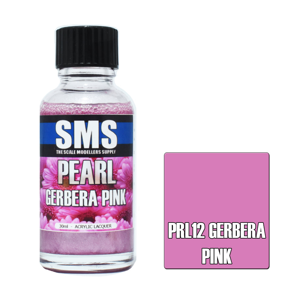 Airbrush Paint 30ml Pearl Gerbera Pink Acrylic Lacquer Scale Modellers Supply | Formula