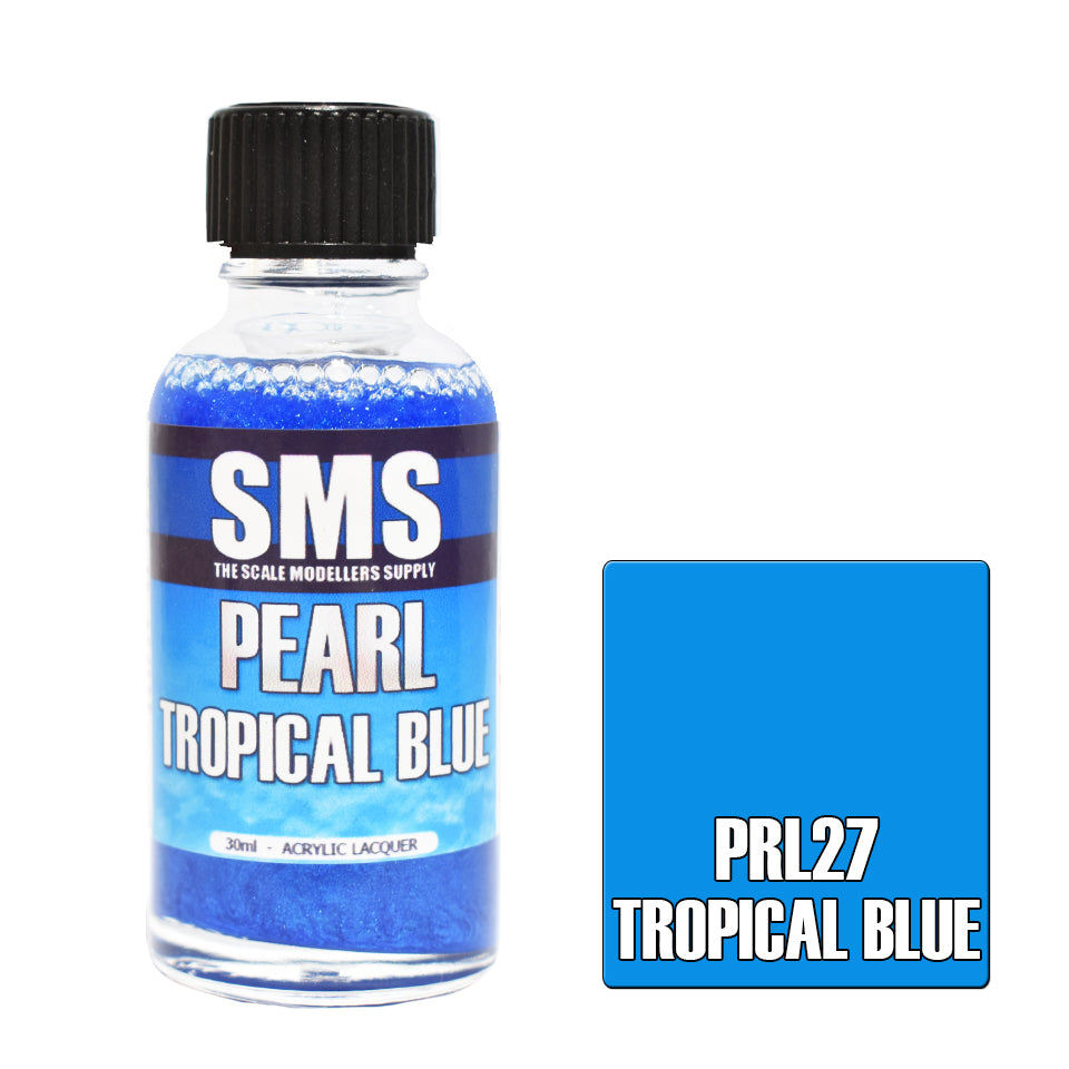 Airbrush Paint 30ml Pearl Tropical Blue Acrylic Lacquer Scale Modellers Supply | Formula
