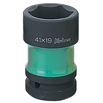Koken PW8P Impact Rear Wheel Nut Socket 1"Dr 41 x 19mm Green | Hobeca
