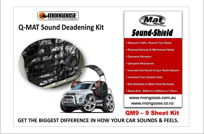 Mongoose Q-Mat Bulk Pack Sound Deadening 9 Sheets | Formula
