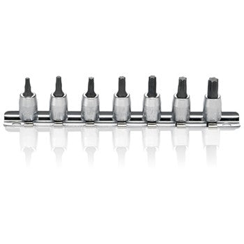 Koken RS2025 Torx Socket Set On Rail 7pc 1/4"Dr T10-T40 | Hobeca