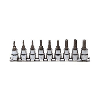Koken RS3025-PR Penta-Lobe Bit Socket 5 Point with hole on Rail 9pc 3/8"Dr 10PR-50PR | Hobeca