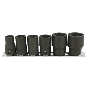 Koken RS3127/6 Nut Twister Socket Set on Rail 3/8"Dr 6pc 10-19mm | Hobeca