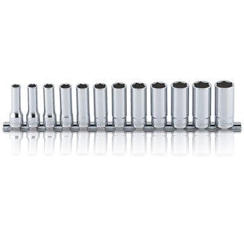 Koken RS3300M Deep Socket Set On Rail 6pt 12pc 3/8"Dr 8-19mm