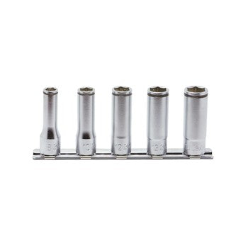 Koken 3/8" Dr Nut Grip Socket Set On Rail - 5pc 8-14mm | Hobeca