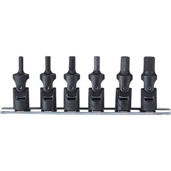 Koken RS3430M/6 Universal Socket Set On Rail 6pc 3/8"Dr 5-12mm | Hobeca