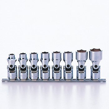 Koken RS3440M/8 Universal Socket Set On Rail 8pc 3/8"Dr 8-19mm | Hobeca
