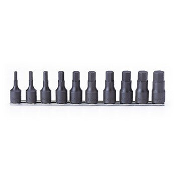 Koken RS4012M Inhex Socket Set On Rail 10pc 1/2"Dr 4-19mm