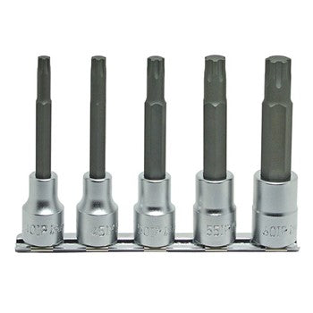 Koken RS4025/5IP Torx Plus Bit Socket Set on Rail 5pc 1/2"Dr 40IP-60IP 100mm | Hobeca