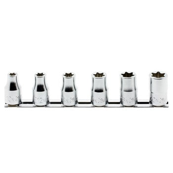 Koken RS4425/6-N Internal Torx Socket Set On Rail 6pc 1/2"Dr E10N - E20N | Hobeca
