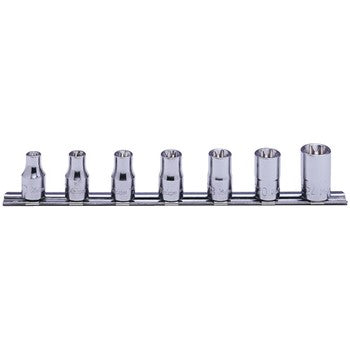 Koken RS4325 Internal Torx Deep Socket Set On Rail 7pc 1/2"Dr E10-E24 | Hobeca