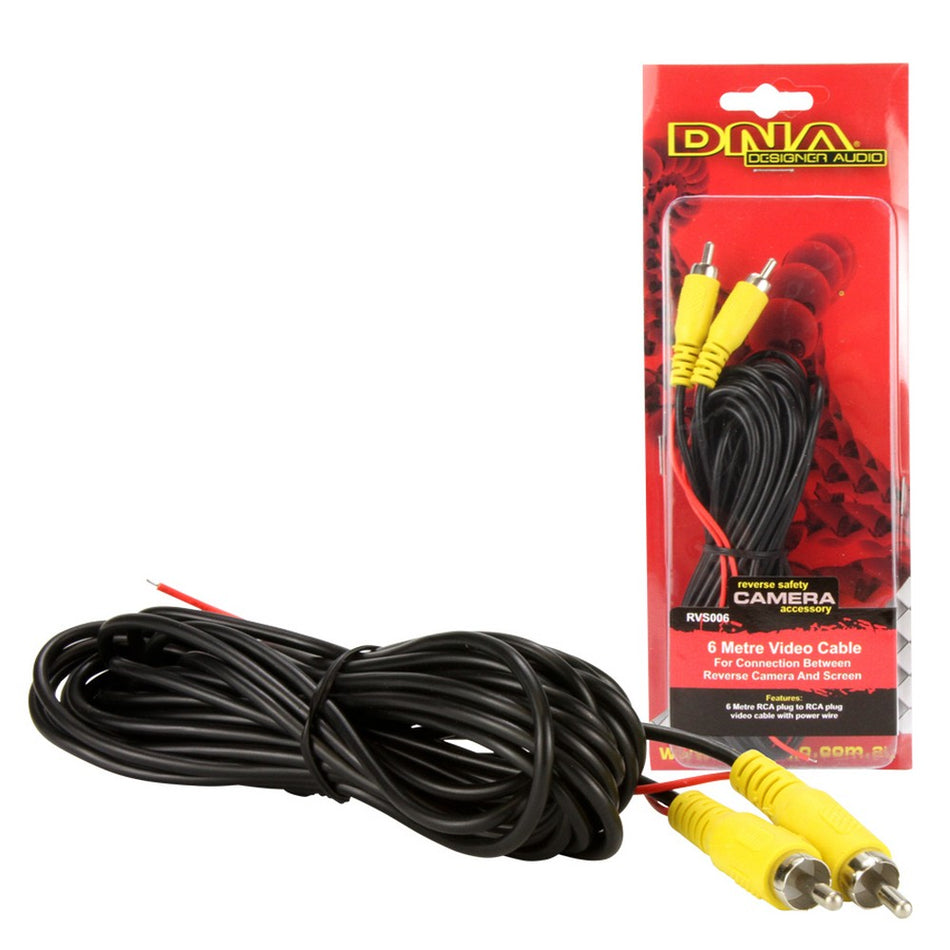 Dna Camera Video Cable Rca To Rca With Red Power Wire 6 Metre | Formula