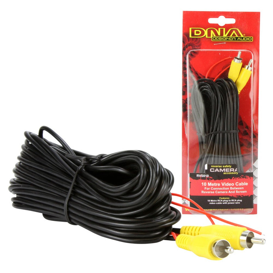 Dna Camera Video Cable Rca To Rca With Red Power Wire 10 Metre | Formula